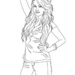 Hannah Montana para imprimir e colorir