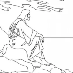 Jesus para imprimir e colorir