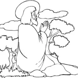 Jesus para imprimir e colorir