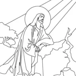 Jesus para imprimir e colorir