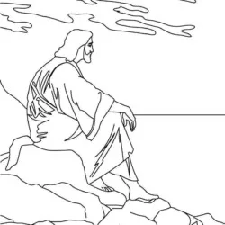 Jesus para imprimir e colorir