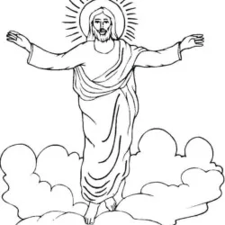 Jesus para imprimir e colorir