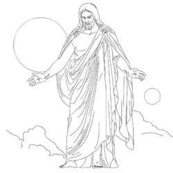Jesus para imprimir e colorir