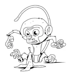 Macacos para imprimir e colorir