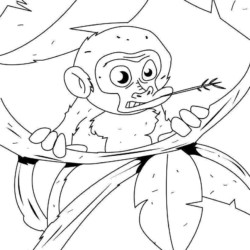 Desenhos para colorir com macacos - Desenhos para colorir