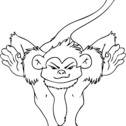 Macacos para imprimir e colorir