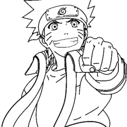 10 Desenhos Fáceis do Naruto para Imprimir e Colorir