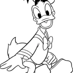 Pato Donald para imprimir e colorir