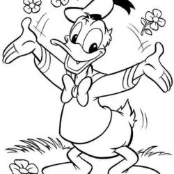 Pato Donald para imprimir e colorir