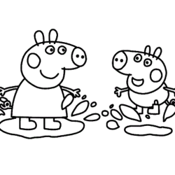 Desenhos de Família Peppa Pig para Colorir e Imprimir 