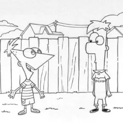 Phineas e Ferb para imprimir e colorir