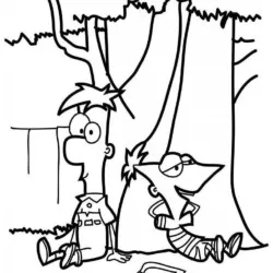 Phineas e Ferb para imprimir e colorir