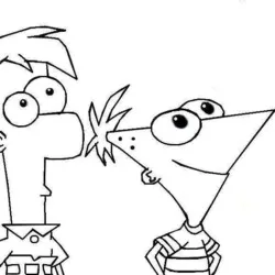Phineas e Ferb para imprimir e colorir