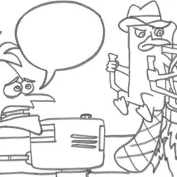 Phineas e Ferb para imprimir e colorir