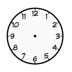 Relógios para imprimir e colorir