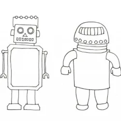 Robôs para imprimir e colorir