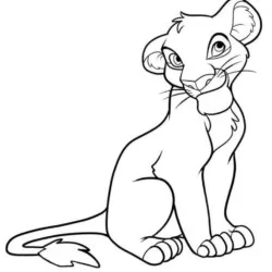 Simba para imprimir e colorir