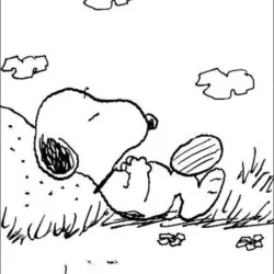 Snoopy para imprimir e colorir