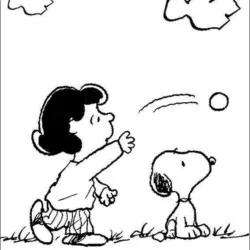 Snoopy para imprimir e colorir