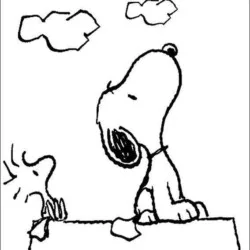 Snoopy para imprimir e colorir