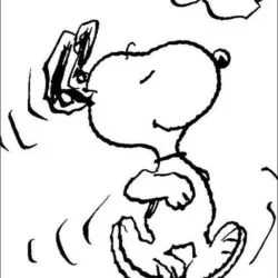 Snoopy para imprimir e colorir
