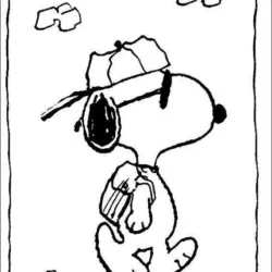 Snoopy para imprimir e colorir