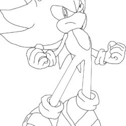 Sonic para imprimir e colorir