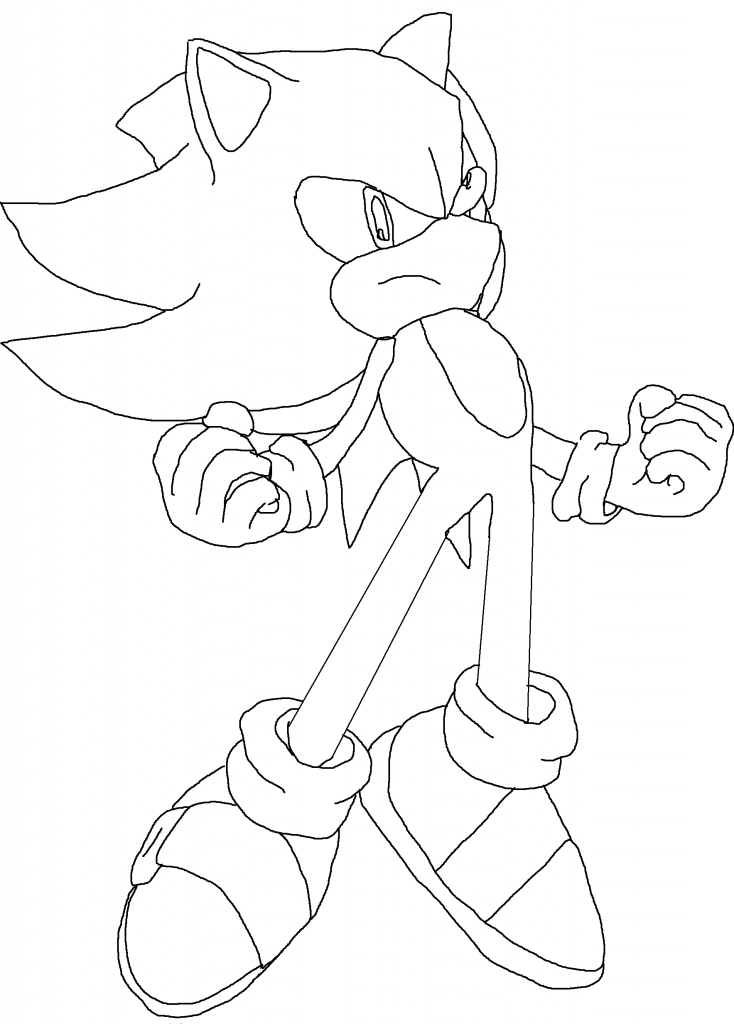 desenho de sonic para colorir