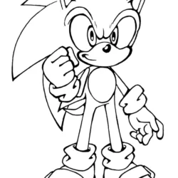 Sonic para imprimir e colorir