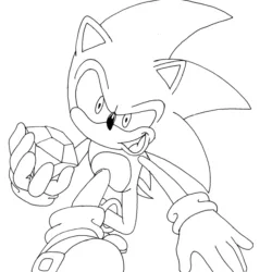 Sonic para imprimir e colorir