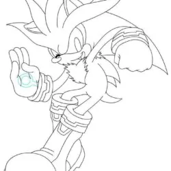 Sonic para imprimir e colorir