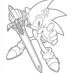 Sonic para imprimir e colorir