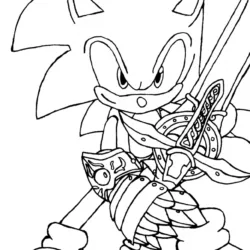 Sonic para imprimir e colorir