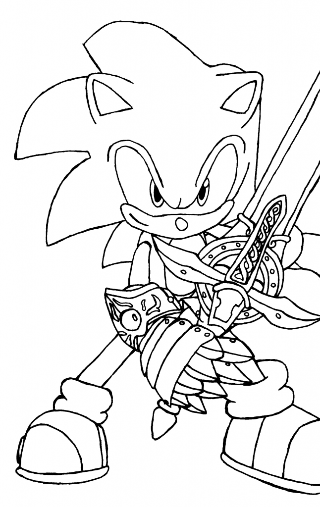 desenho do sonic para colorir e imprimir