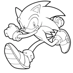 Sonic para imprimir e colorir