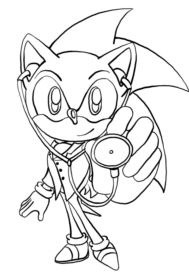 sonic para imprimir e colorir