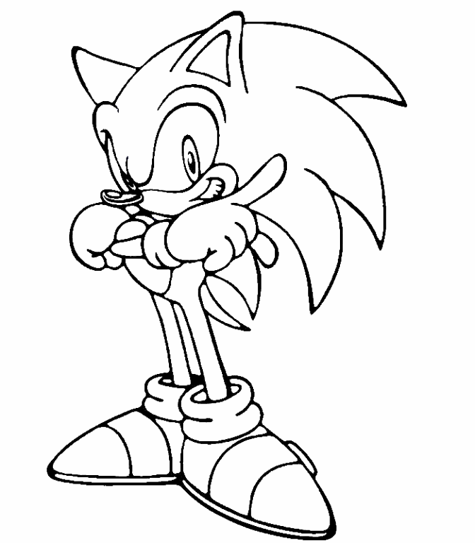 super sonic para colorir