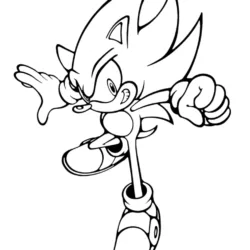 Sonic para imprimir e colorir