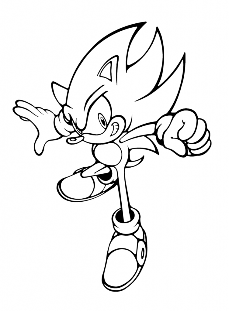 desenho para colorir do sonic