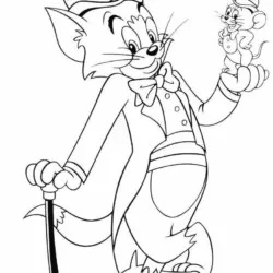 Tom e Jerry para imprimir e colorir