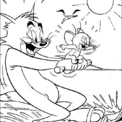 Tom e Jerry para imprimir e colorir