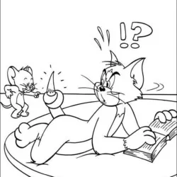 Tom e Jerry para imprimir e colorir
