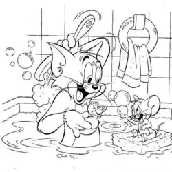 Tom e Jerry para imprimir e colorir
