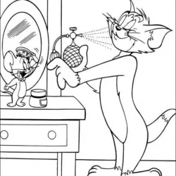 Tom e Jerry para imprimir e colorir