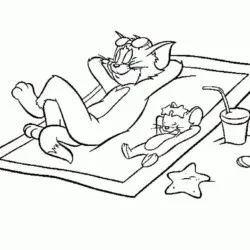 Tom e Jerry para imprimir e colorir
