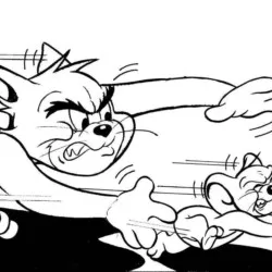 Tom e Jerry para imprimir e colorir