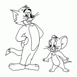 Tom e jerry desenho colorir