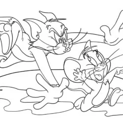 Tom e Jerry para imprimir e colorir