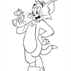Tom e Jerry para imprimir e colorir
