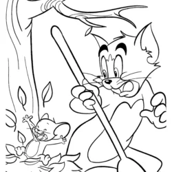 Tom e Jerry para imprimir e colorir